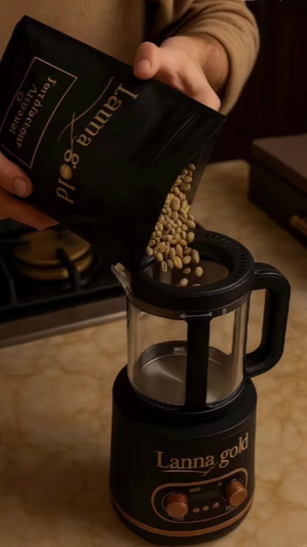 🌿 Grains de Café Nature – 100% Pur Café Vert du Nord de la Thaïlande